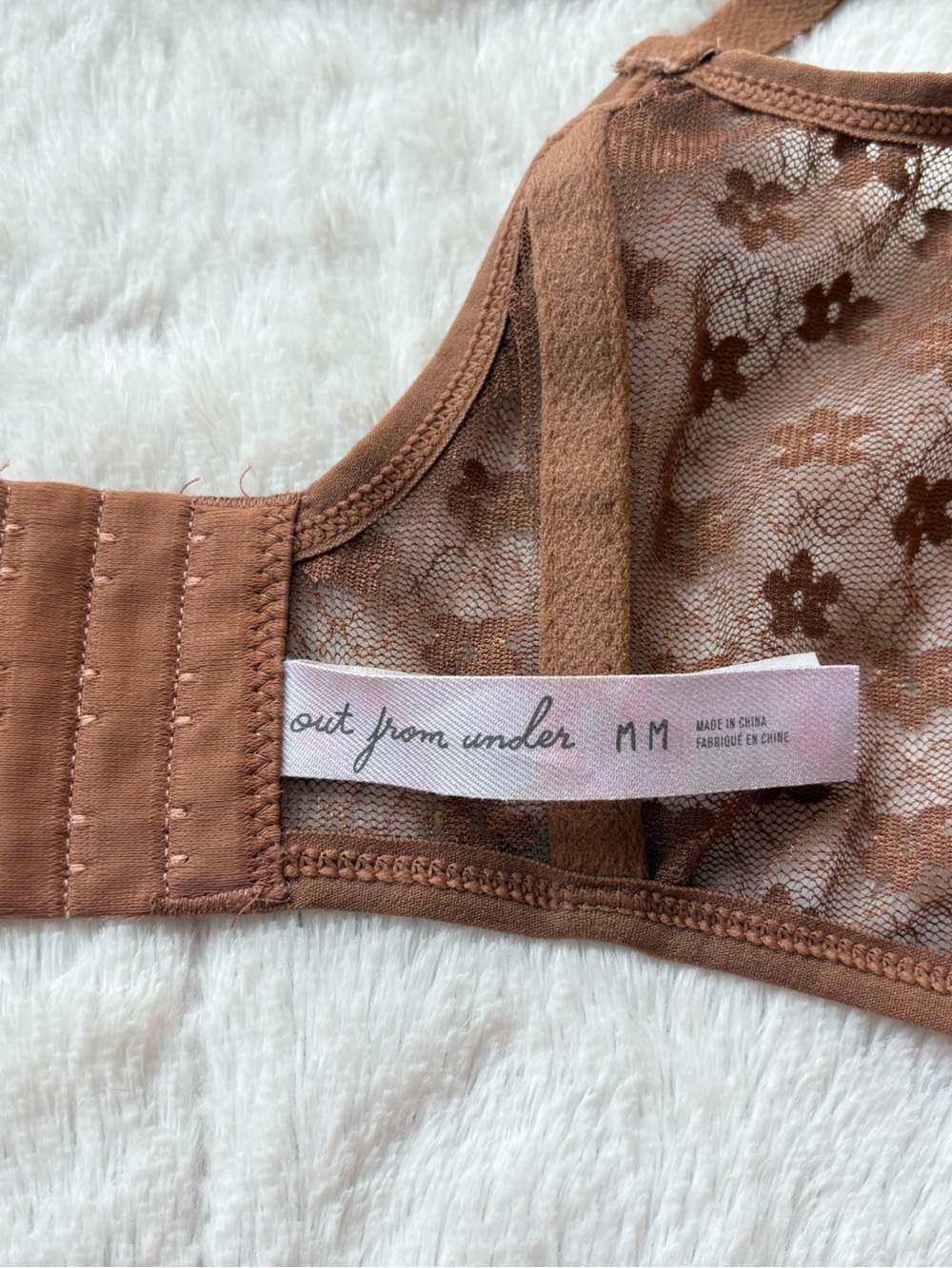 Out From Under Brown Floral Lace Corset Top Size M - Picture 3 of 4